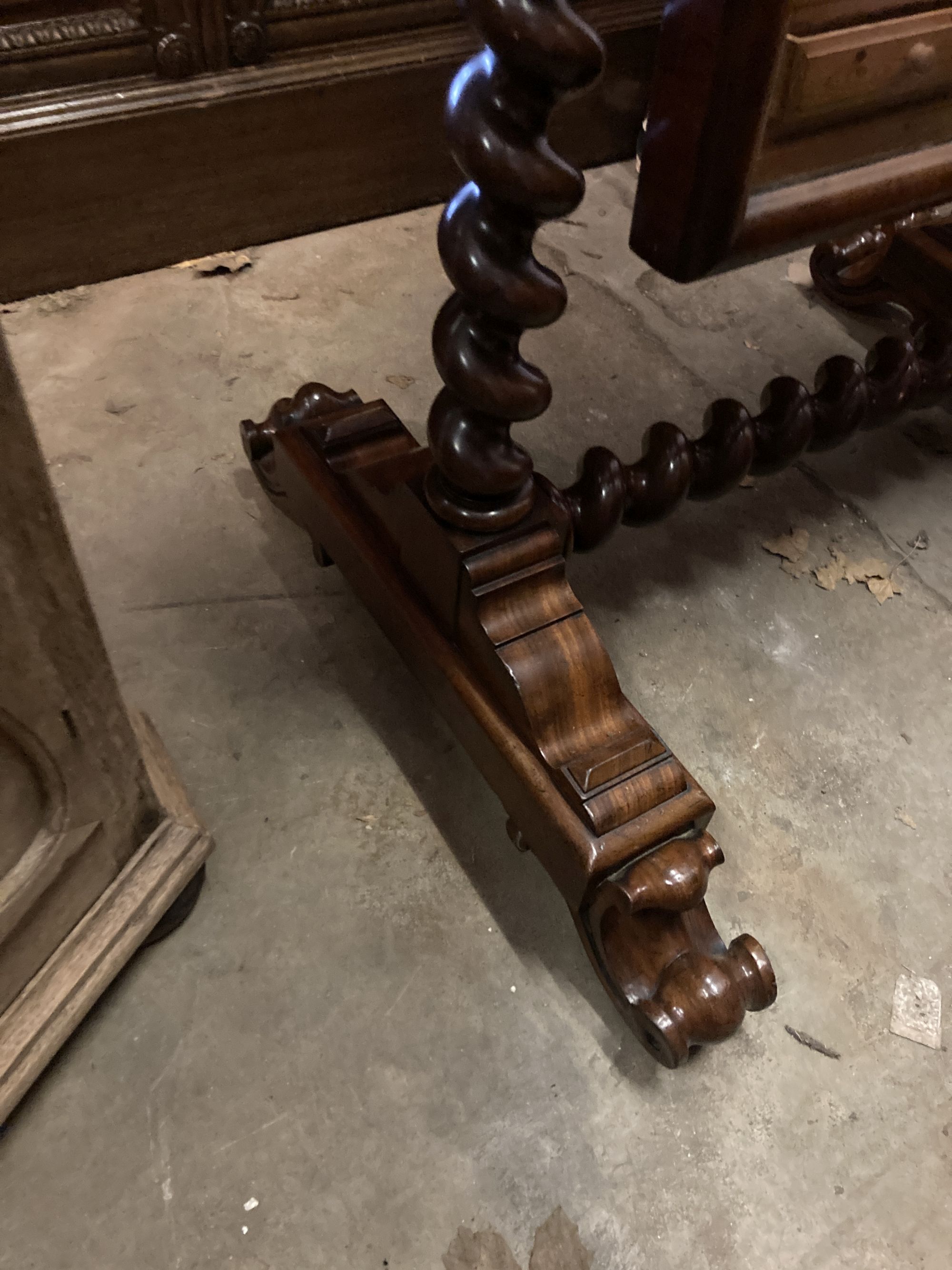 A 19th century French mahogany cheval mirror, width 84cm, depth 68cm, height 168cm